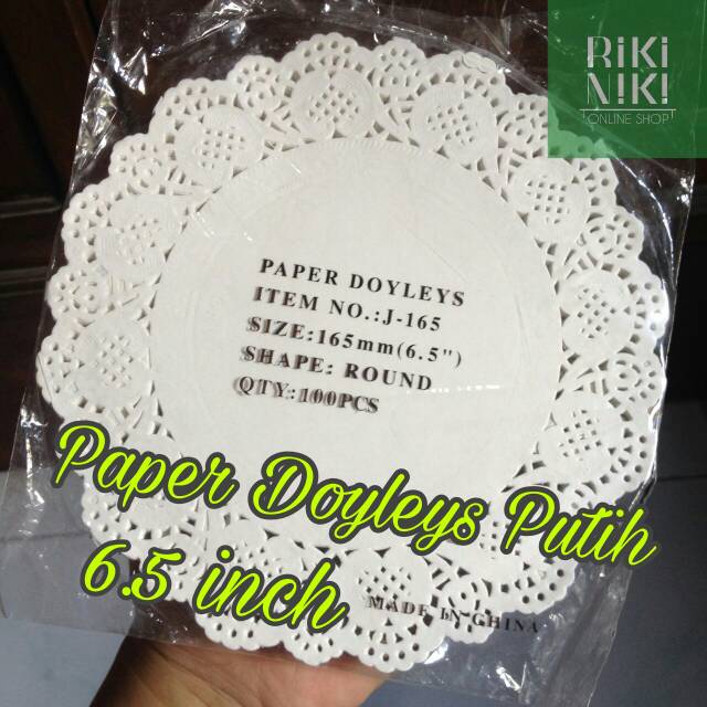 Paper Doyleys Putih 6.5" - Round - Alas Toples - Alas Kue ...
