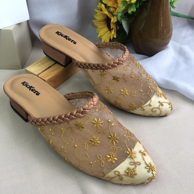 SANDAL SLOP MULES BRUKAT WANITA TERBARU HAK 3CM HIGHHELS PESTA WEDDING MODERN TERLARIS TERMURAH TASBIYA KELABANG HEELS 1 Sepatu Heels Wanita Selop Formal Cantik Nyaman TERBARU BERKIALITAS IMPORT Sandal Slop Slip On Teplek Wanita Sandal Cewek