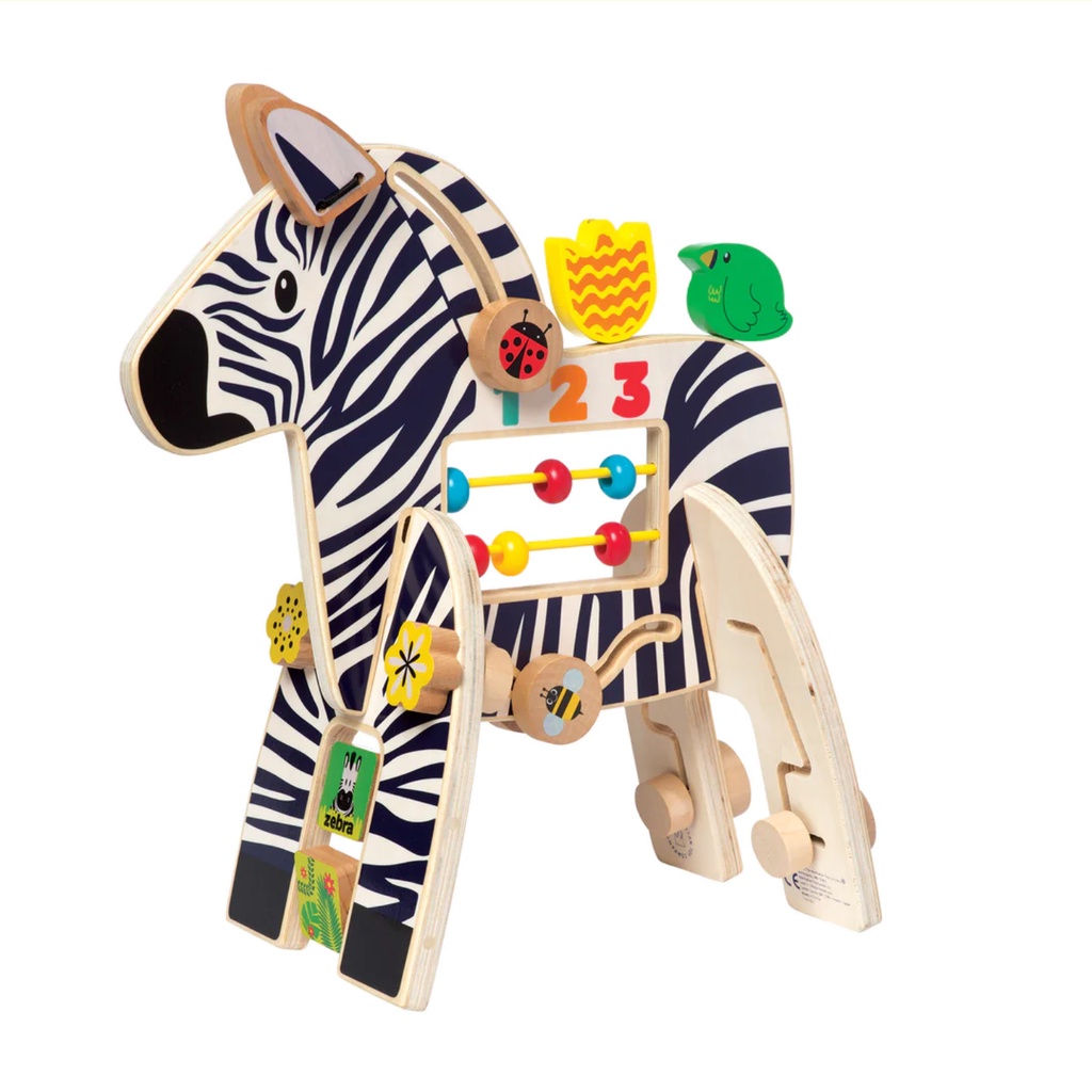 Manhattan Toy - Safari Zebra - Wooden Montessori Toys Kids Baby Anak Bayi Balita Mainan Edukasi Kayu Binatang Zoo