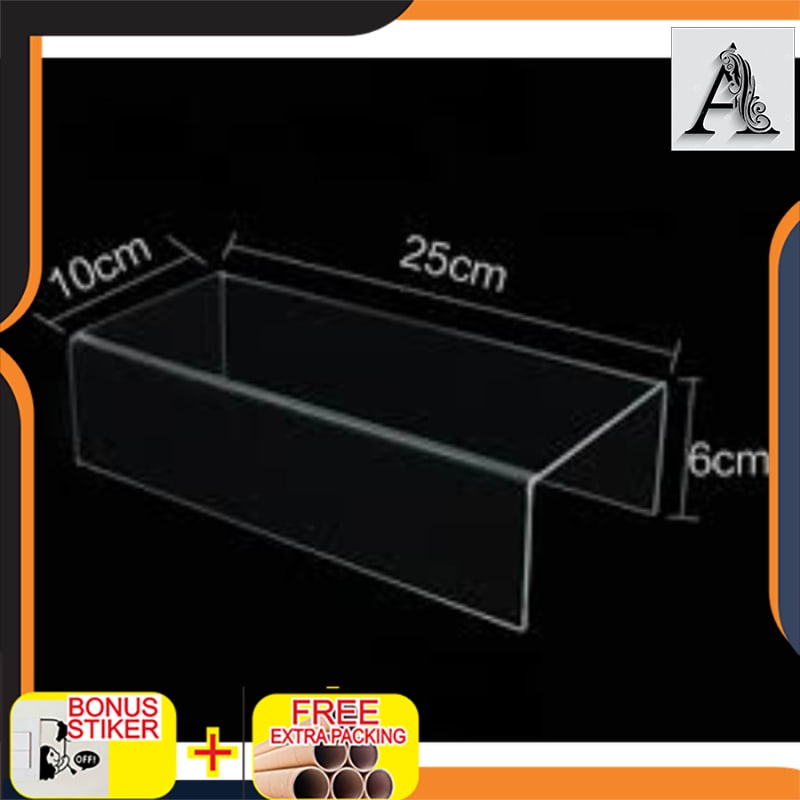 

Grosir Akrilik tempat sepatu / Acrylic display sepatu / Akrilik display tas - 25x10x6cm