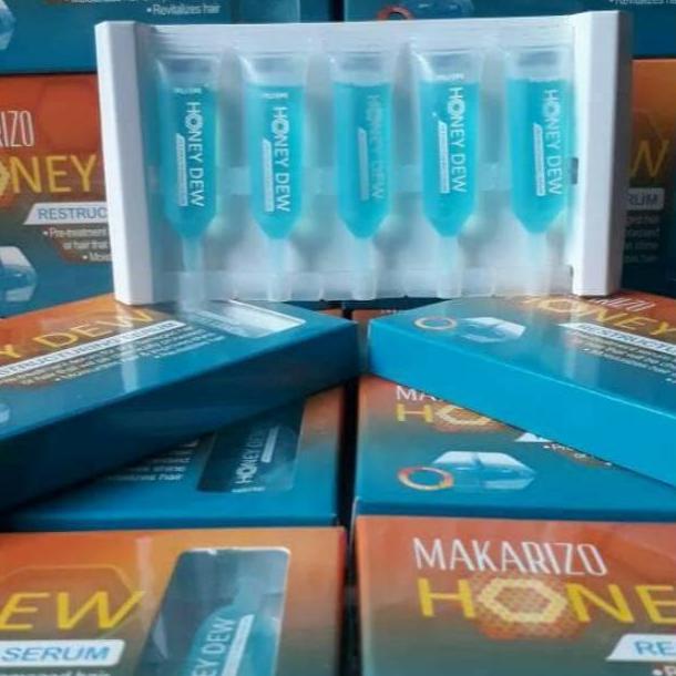 Terbatas HMVB9 Makarizo Honey dew Restructuring Serum Biru 5x5 ml Rambut Rusak 64 Promo