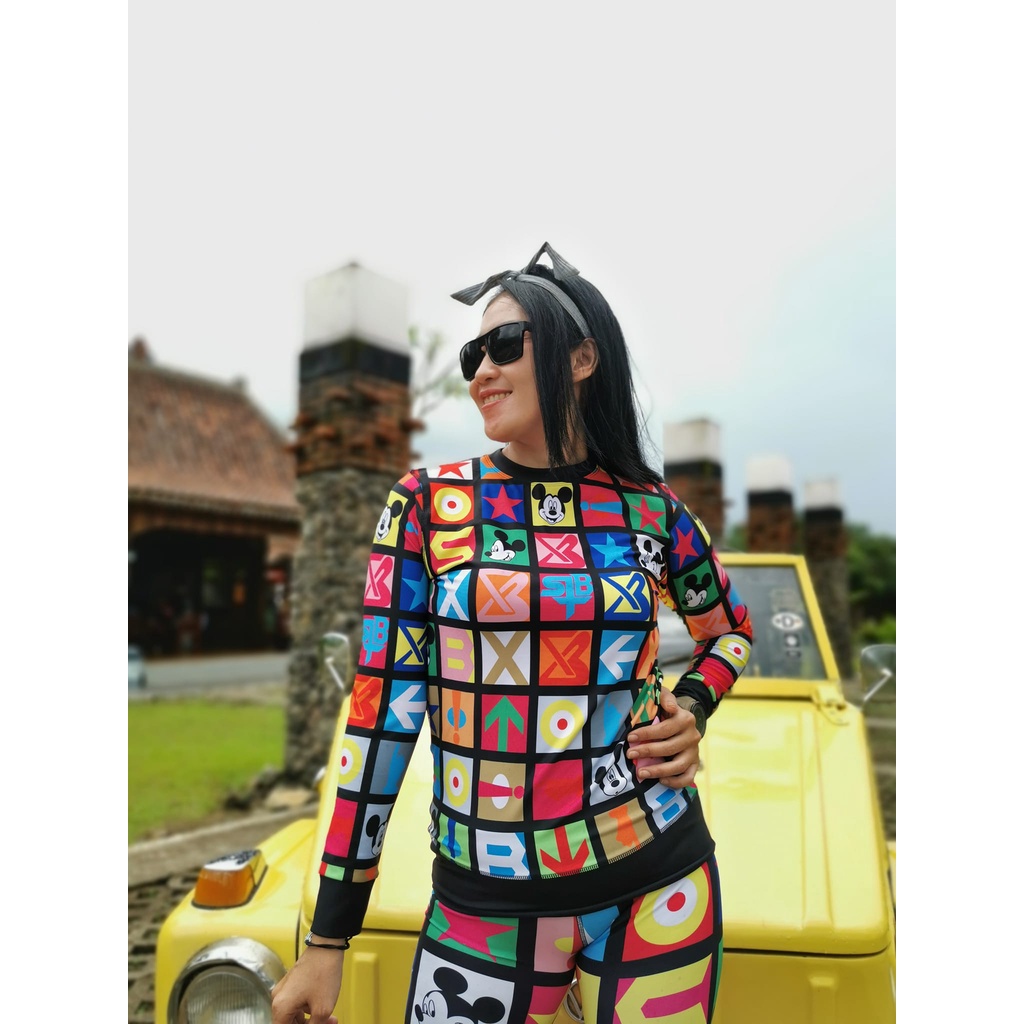 Baju Senam Sxb Alhpabet Box Jumper dan Legging