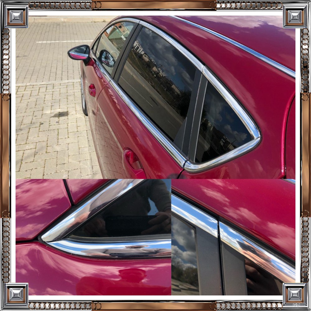 GS8 6mmx15M Lis Dekorasi Interior Eksterior Mobil Moulding Chrome Trim Strip QEEPY C3578 - Silv