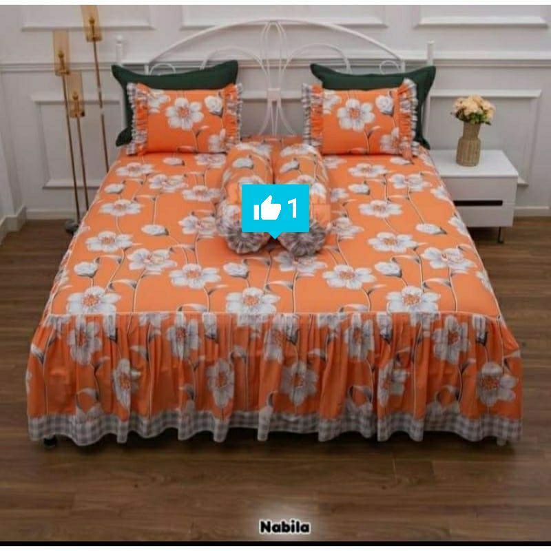 Sprei Rumbai Pengantin Katun Lokal Motif Nabila by Katun Esra