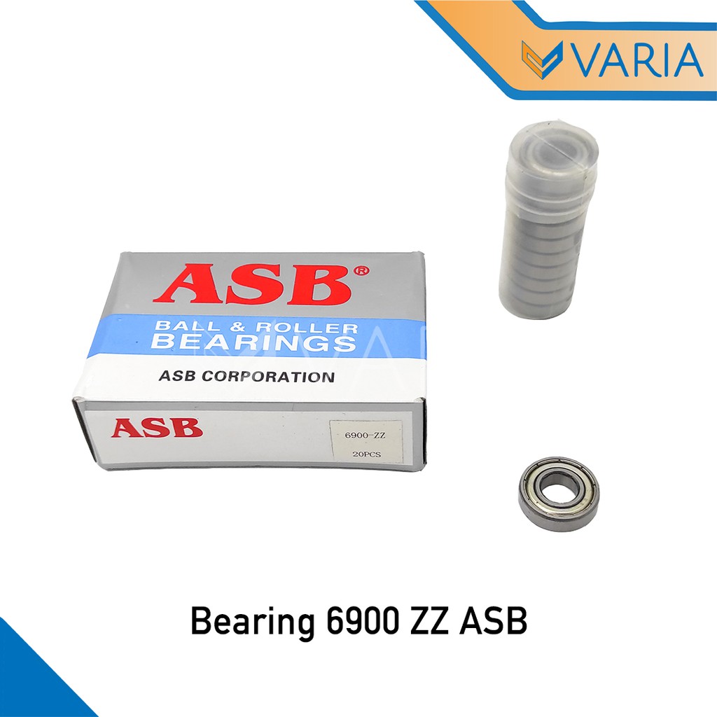 Bearing / Laher 6900 ZZ Tutup Plat Besi Double ASB 10 x 22 x 6