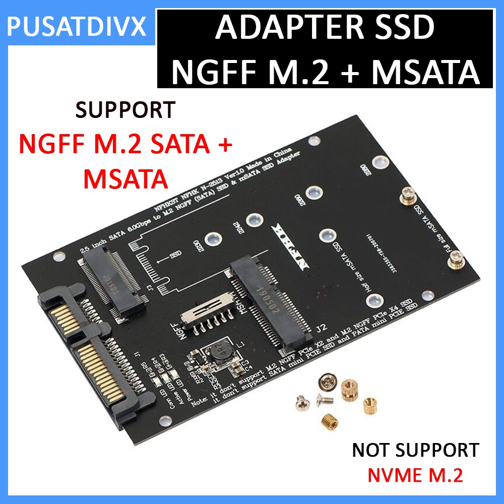 ADAPTER SSD M.2 NGFF MSATA SATA 3.0 6GB/s 2.5 inch CONVERTER M2 LAPTOP