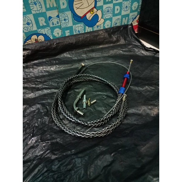 Kabel kopling karbon Thailand ORI ginal variasi motor Vixion Satria Fu Gl Nija RX king dll universal-1