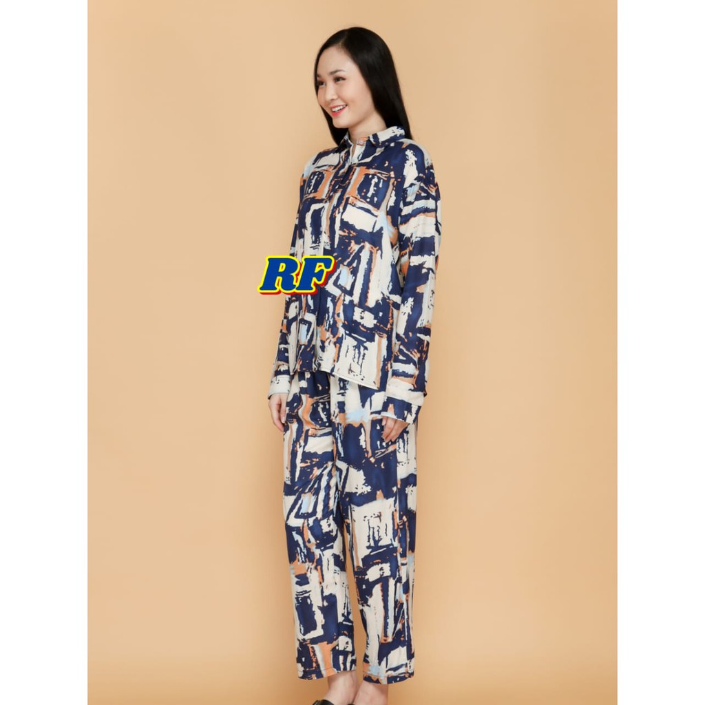 Setelan rayon premium / daily one set pajamas / setelan wanita / motif terbaru VOL. 3