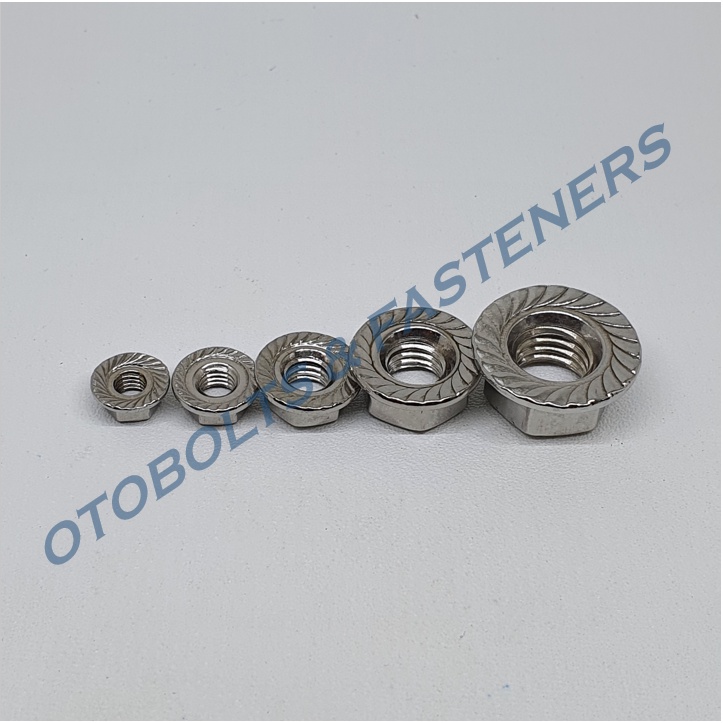 SUS304 Flange Nut M4 Stainless Steel