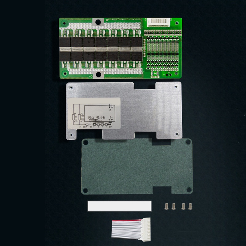 Papan Pelindung Charger Baterai Lithium 8S 24V 60A BMS Li-Iron Dengan Power Battery Balance PCB