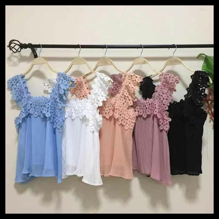 BLOUSE WANITA IMPORT MURAH/ATASAN WANITA CASUAL - BIRU MUDA