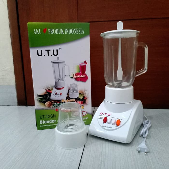 UTU Blender 2 Tabung Kaca 2 Liter UT T2GN - Garansi 1 Tahun