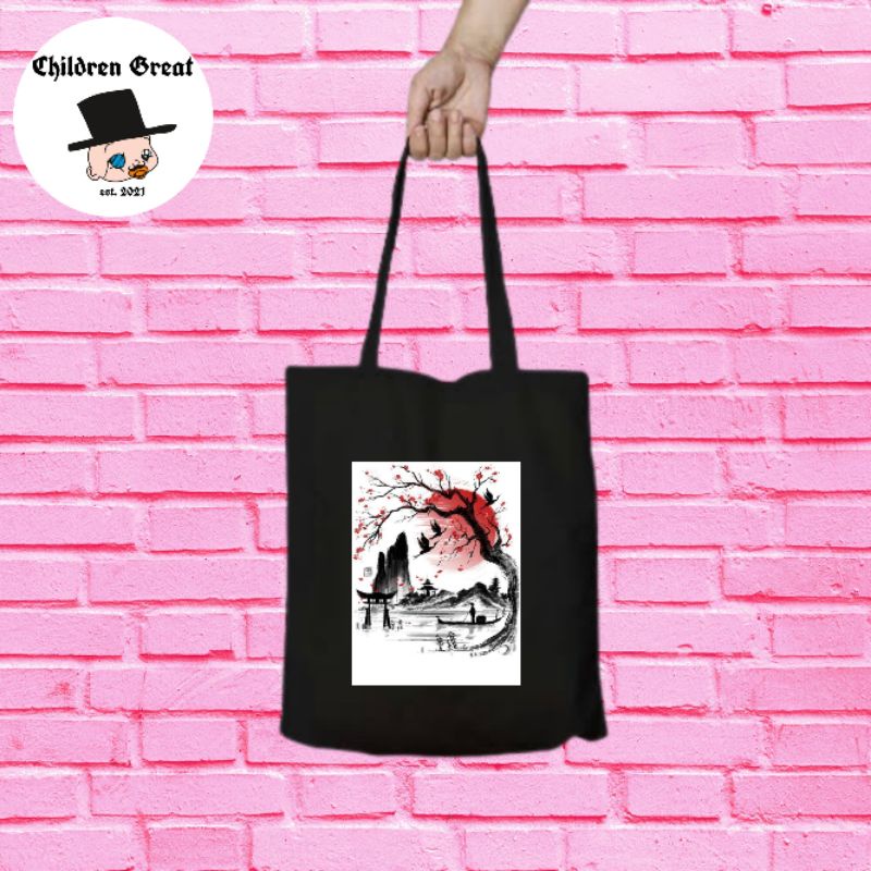 Tote bag JAPAN culture animation totebag resleting torii / canvas / distro / totebag tas jinjing hit