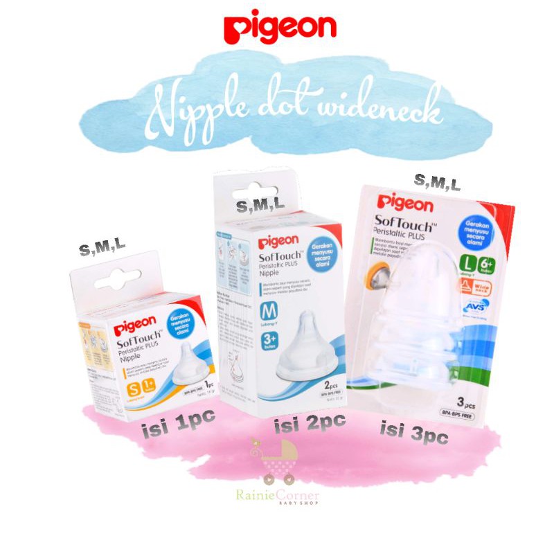 pigeon nipple kepala dot wideneck S,M,L,LL,LLL