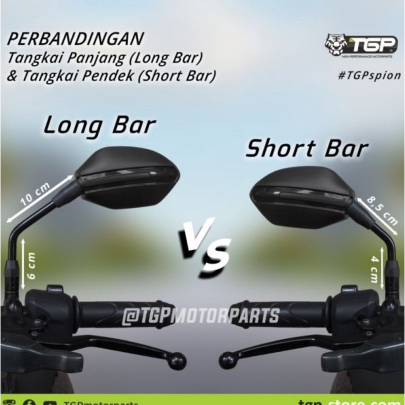 Kaca spion mirror alpha honda short bar tgp