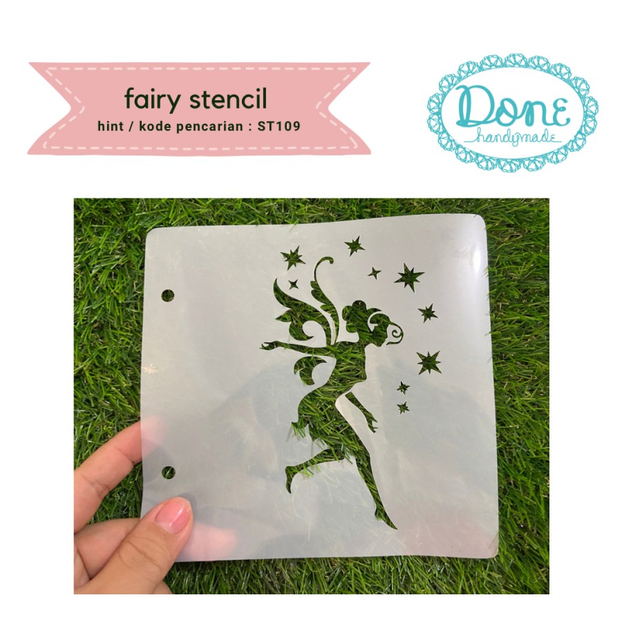 Done handymade stencil fairy scrapbooking fondant draw pattern st109