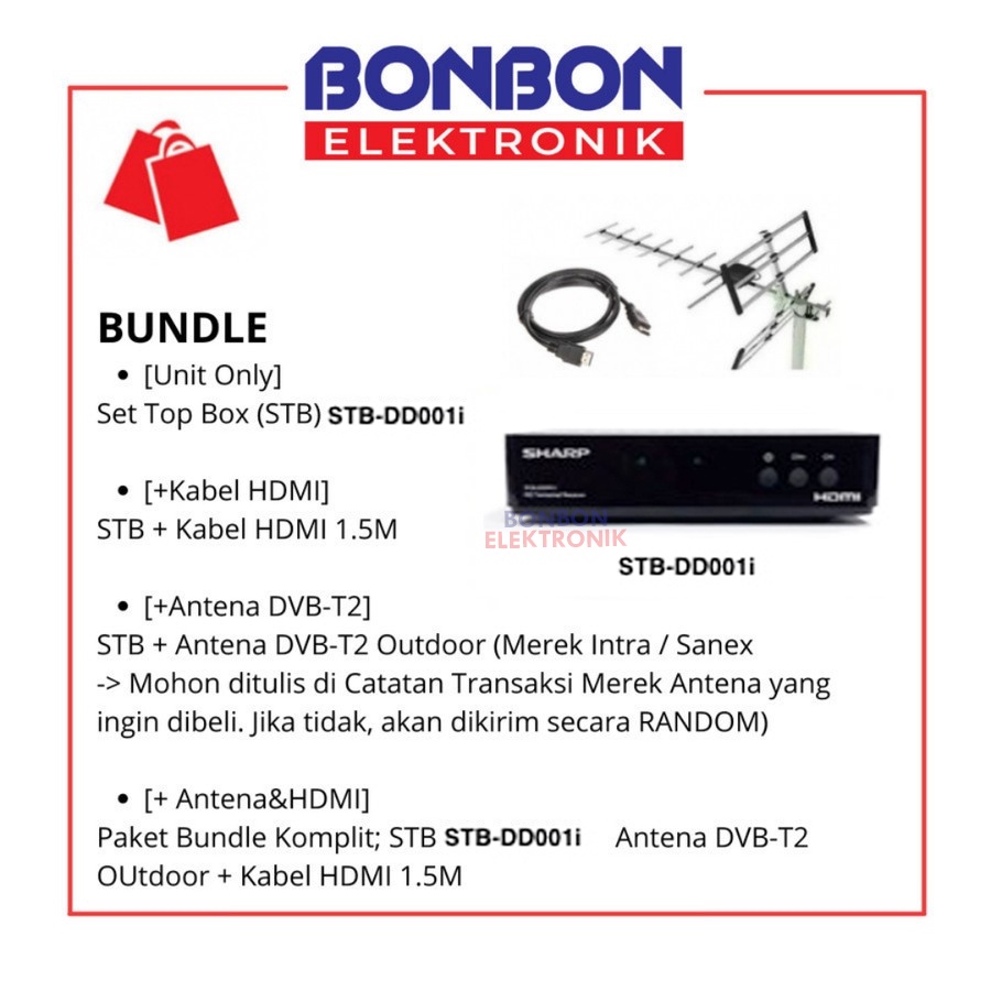 Sharp Set Top Box STB-DD001i Digital TV Receiver STB DVB-T2 ST DD001i