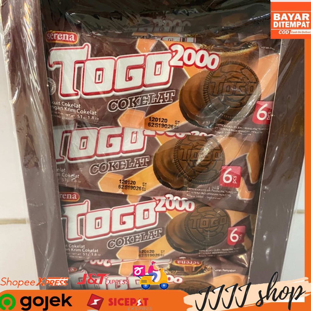 

Serena Togo Cokelat Biskuit Cemilan Snack Rasa Coklat isi 10 pcs Berat 612gr