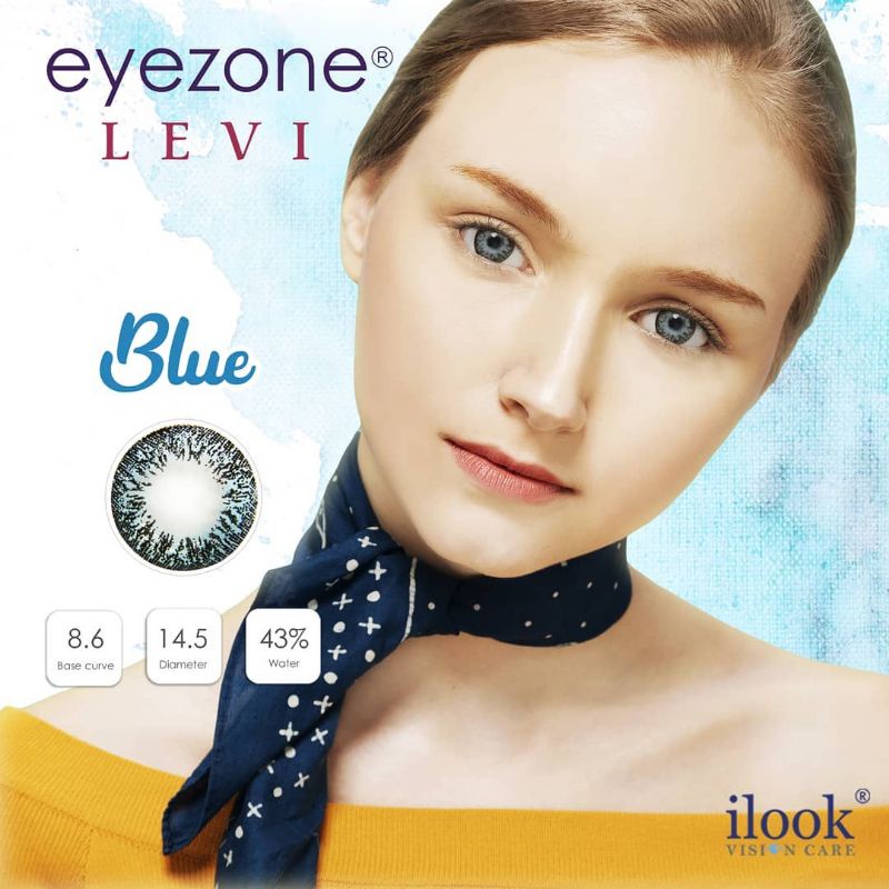 softlens warna diameter 14,5 water 43% eyezone Levi