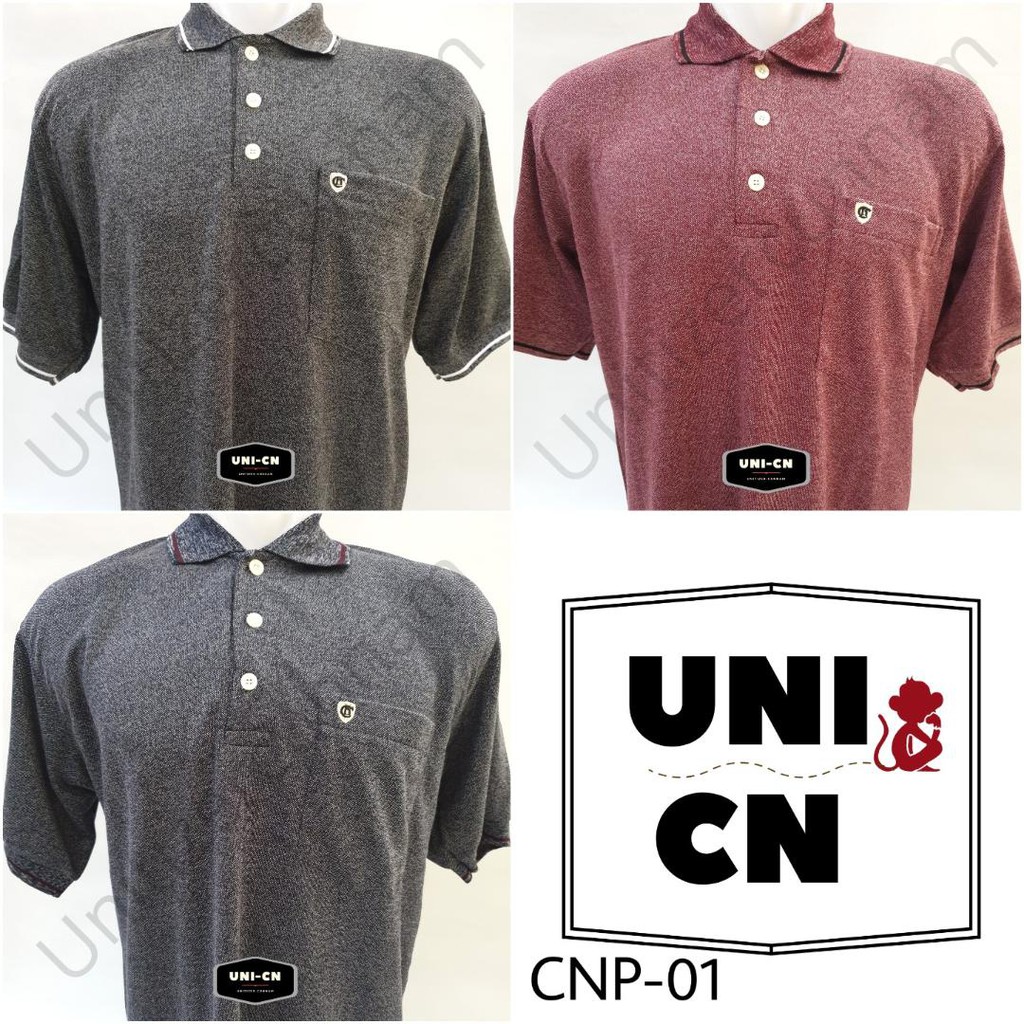 CUN NAM CNP - 01 PIQUE KAOS POLO SAKU 3 WARNA, UKURAN L  - PIQUE/Kerah Wangki Pria Dewasa.