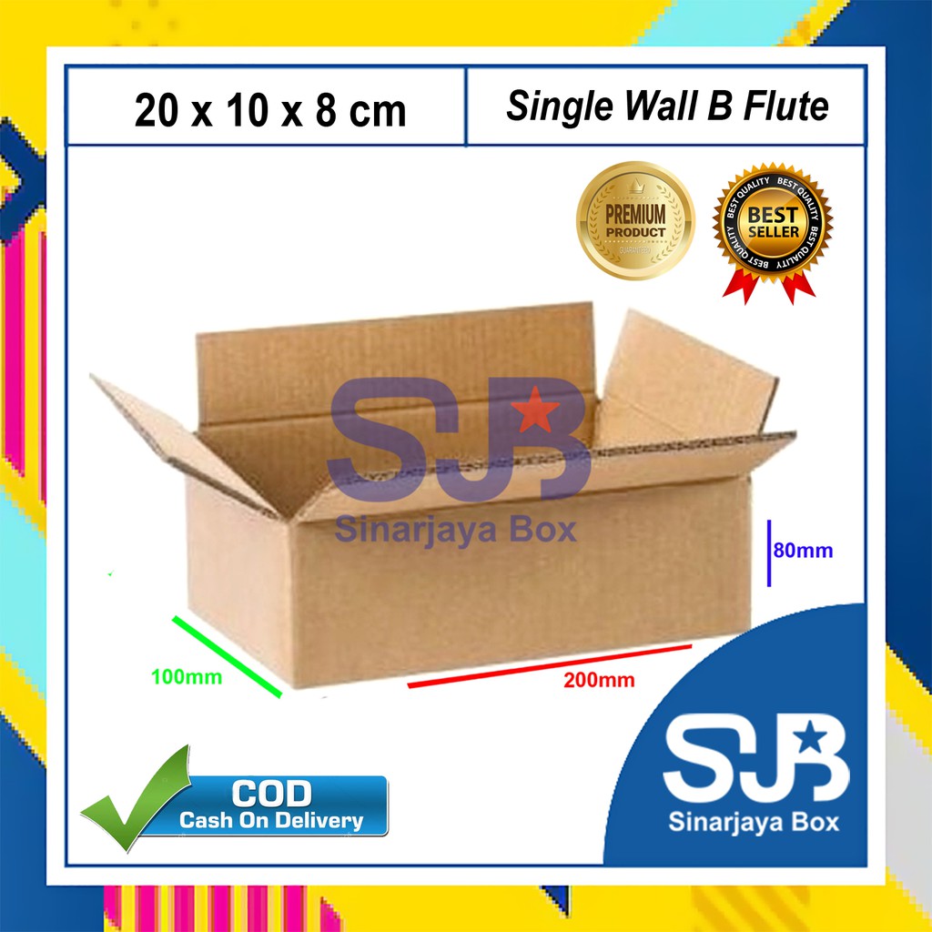 

Kardus Polos / Karton Box / Corrugated Box Uk. 20x10x8 cm