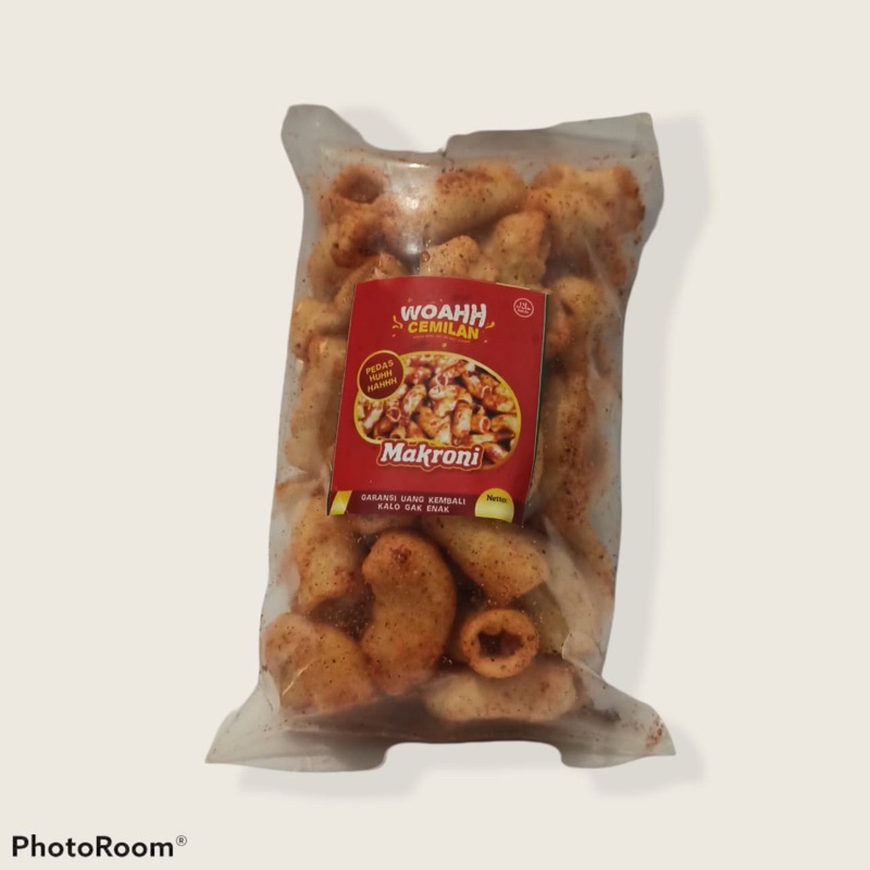woahhcemilan/aneka cemilann/makanan ringan/keripik/basreng/makaroni/jajanan/ukuran sedang-Makaroni pedashuhhah