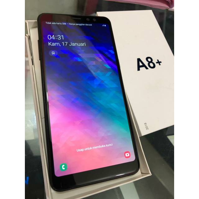 Samsung A8+ Ram 6/64 GB black fullset