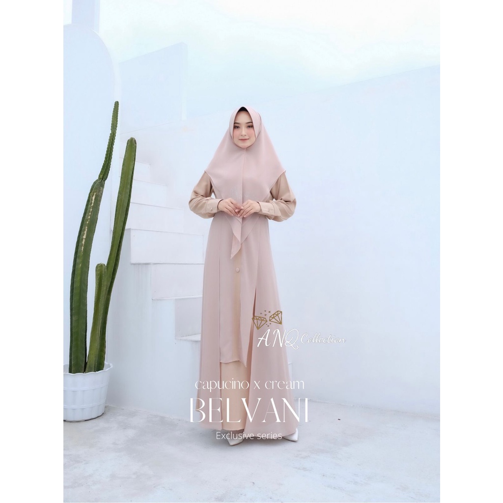 Gamis ceruty babydoll set khimar ATHYA TJ BELVANI ELYARSY RAYA IED SERIES dan YUMNA BERMERKS terbaru modis modern baju muslim busui branded