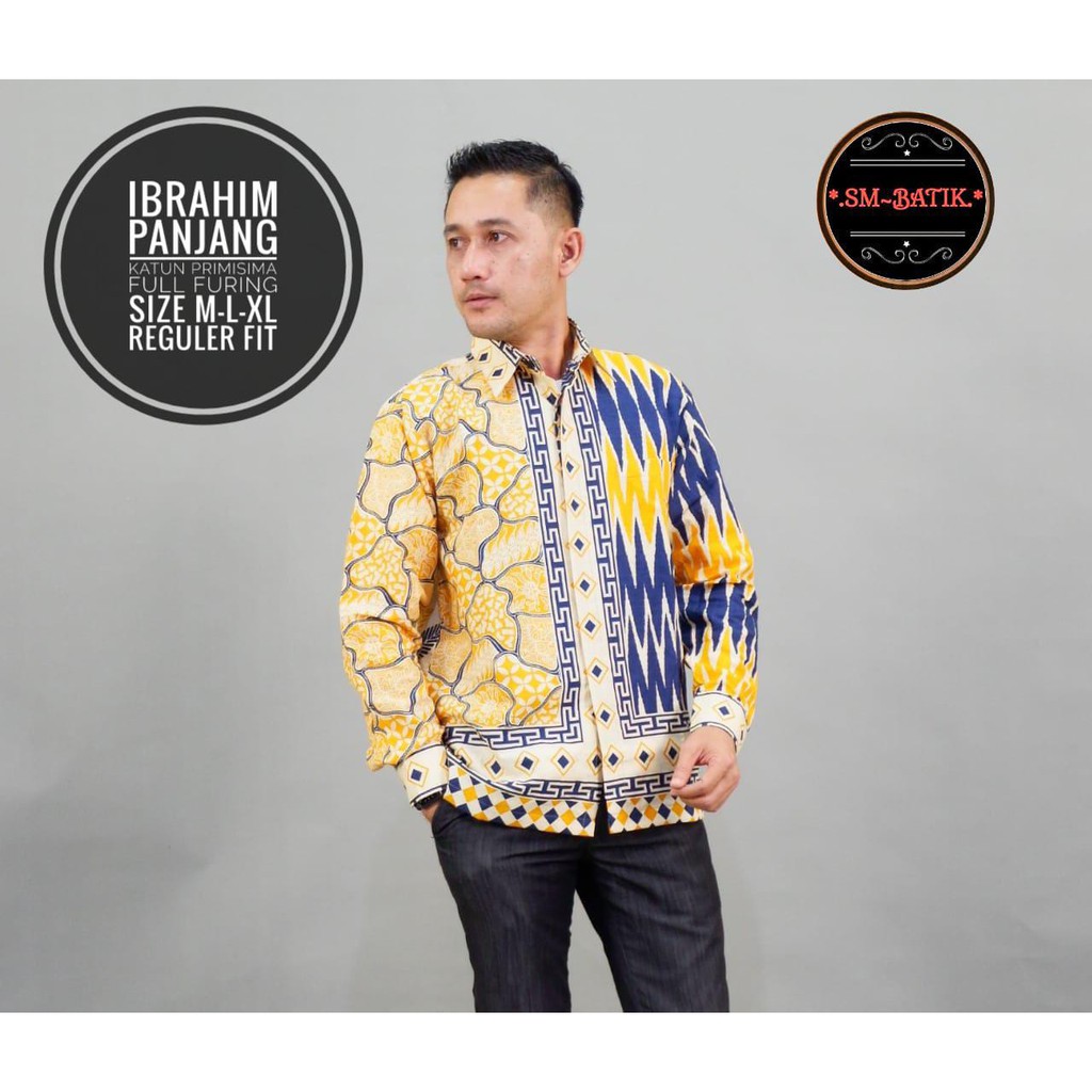 BATIK SOLO SRAGENAN S M L XL XXL BAJU kemeja batik pria lengan panjang pendek PREMIUM BSO OFFICIAL