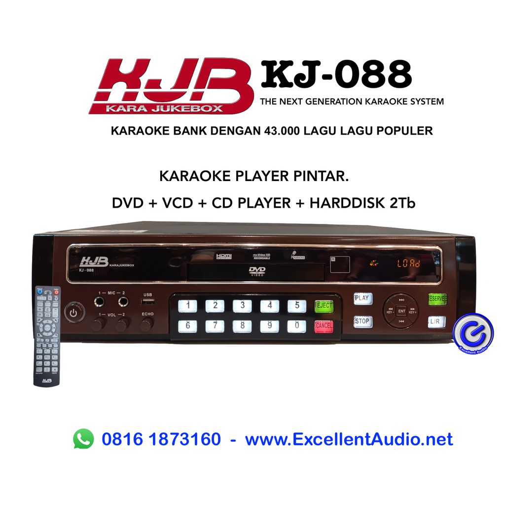 Karaoke player KJB KJ088 DVD player VCD player CD player dan hard disk