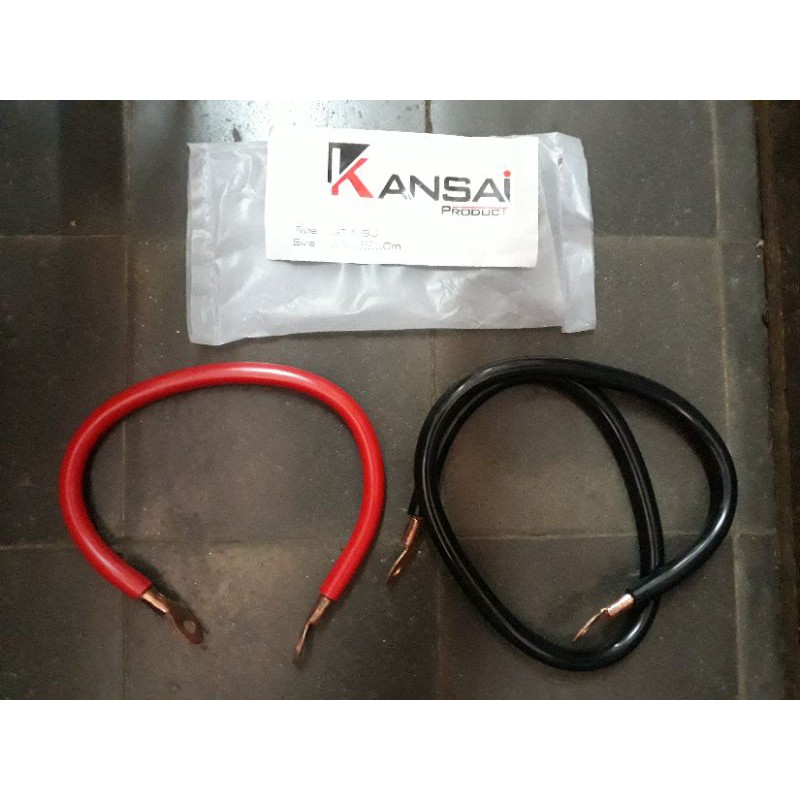 Kabel Tembaga Aki Mobil L300 Diesel/ universal Mobil Diesel 50cm (Massa)/100cm (Setrum) 24V merk Kan