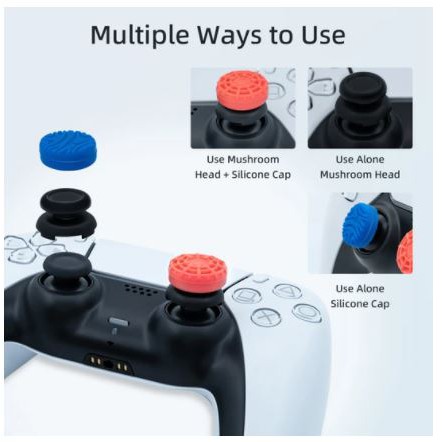 Thumb Gamepad stick extender grip ipega silicone 8in1 kit for ps3 ps5 ps4 pg-p5029 - Tombol analog