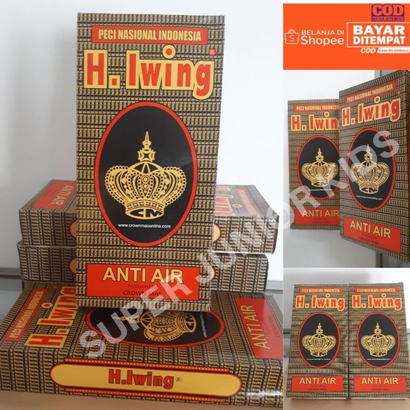 Peci Kopiah Songkok Nasional H Iwing  Anti Air Hitam Polos Dewasa Murah