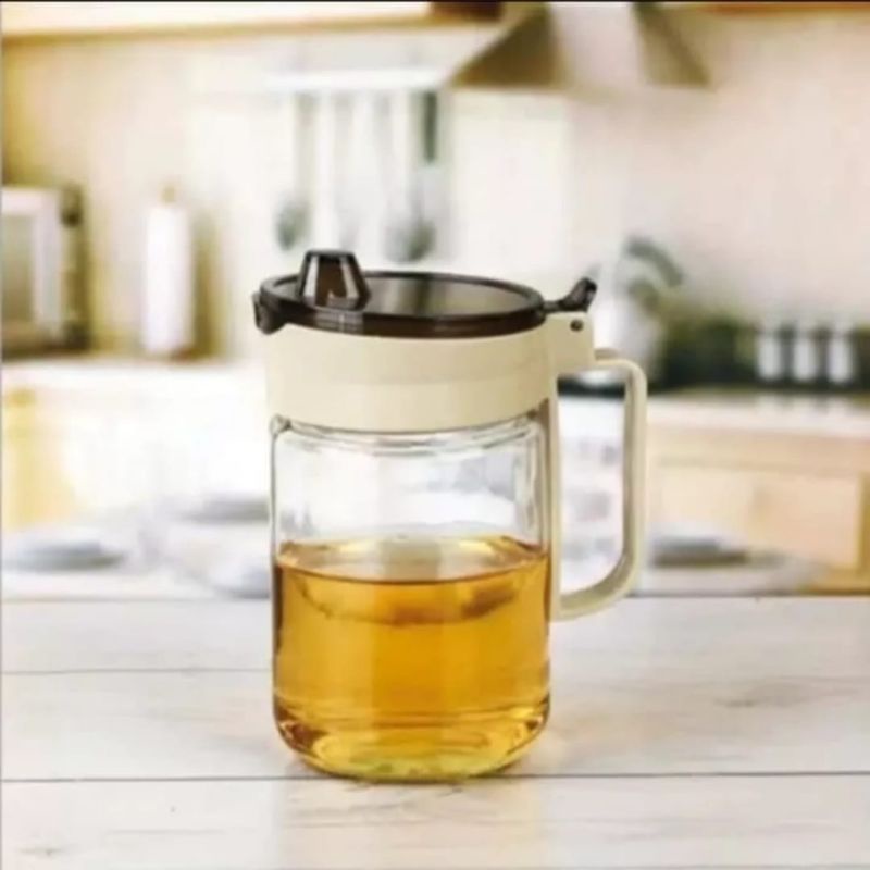 Botol Minyak 580 ml Kaca / Tempat Minyak 580 Anti Tumpah / Botol Kaca Serbaguna 580ml