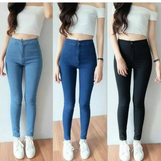 JEANS HW ATAS PINGGANG CELANA HIGHWAIST