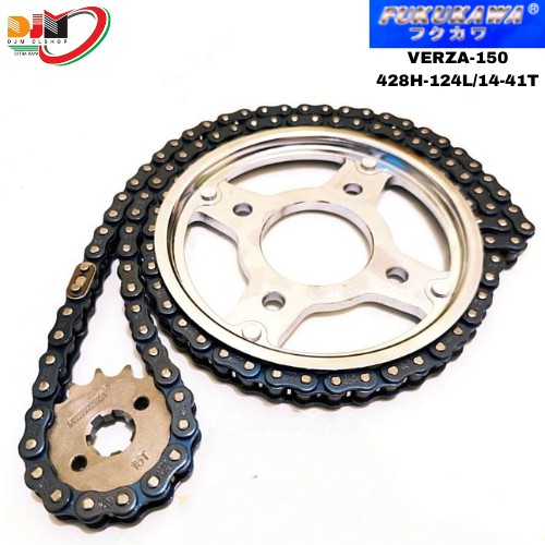 Gear Set Fukukawa Gir Paket Verza 150 Uk Rantai 428H-124L - 41T - 14T