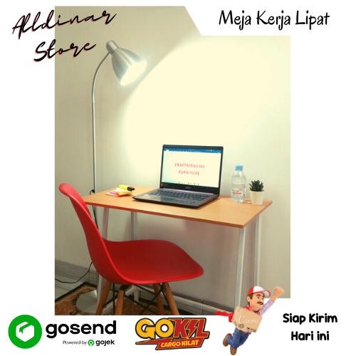 Meja Lipet Kayu Murah Portable Meja Kerja Lipat Kantor Minimalis Modern Kayu Murah 80x40