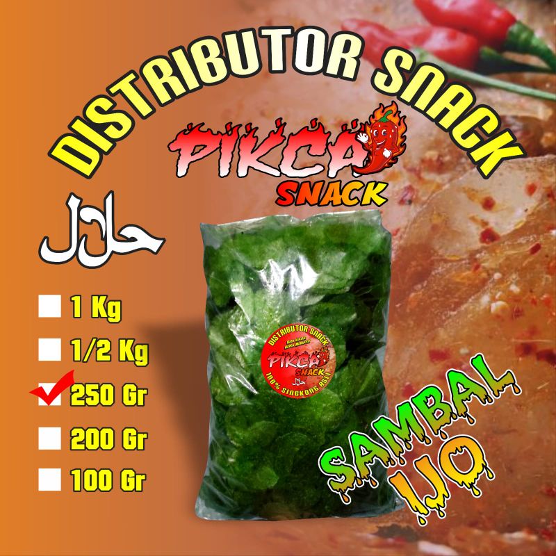 

keripik kaca 250gram/kripik kaca/pikca kiloan/keripik kaca sambal ijo/keripik seblak/kripik seblak