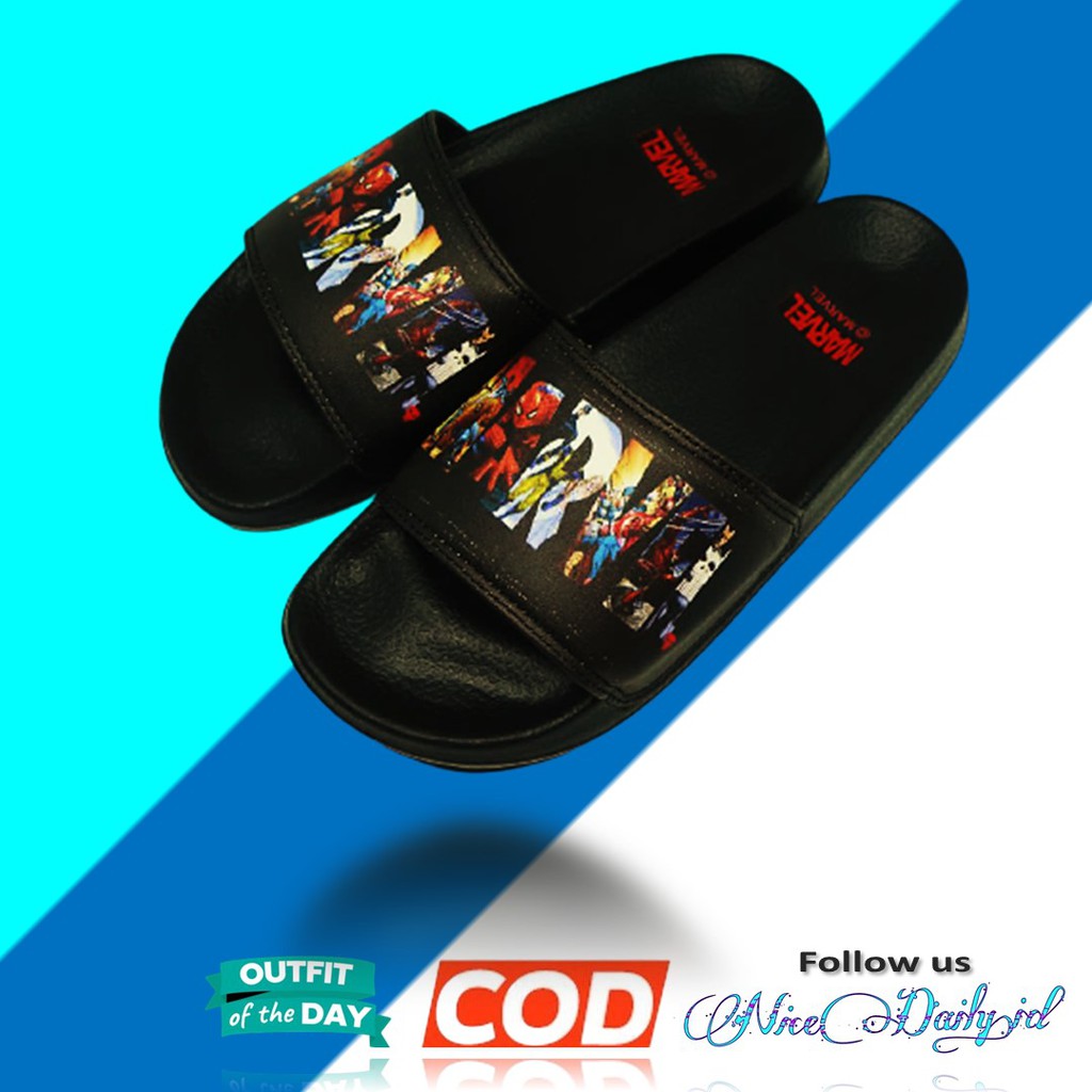  Sandal  Selop  Slip On Murah  Wanita Sendal Slop Marvel 