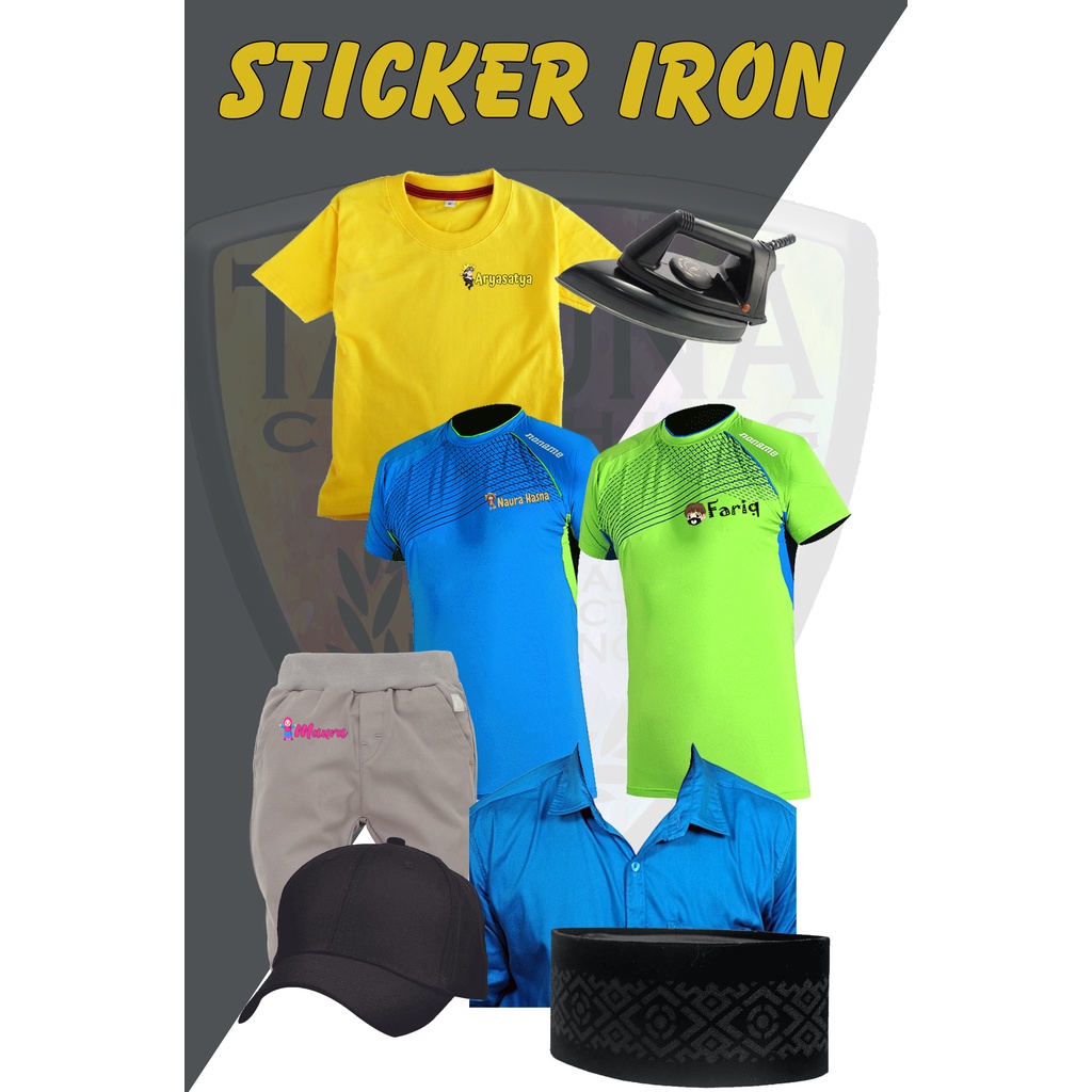 Stiker Iron Stiker Sablon Baju|Kaos|Kain Setrika sablon Baju DTF Stiker sablon baju bisa custom nama