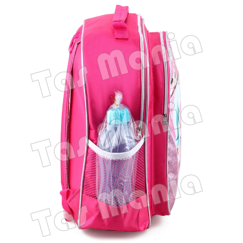 PTS -Tas Ransel - LOL SURPRISE - GLITTER .PT - PINK + FREE Botol Minum