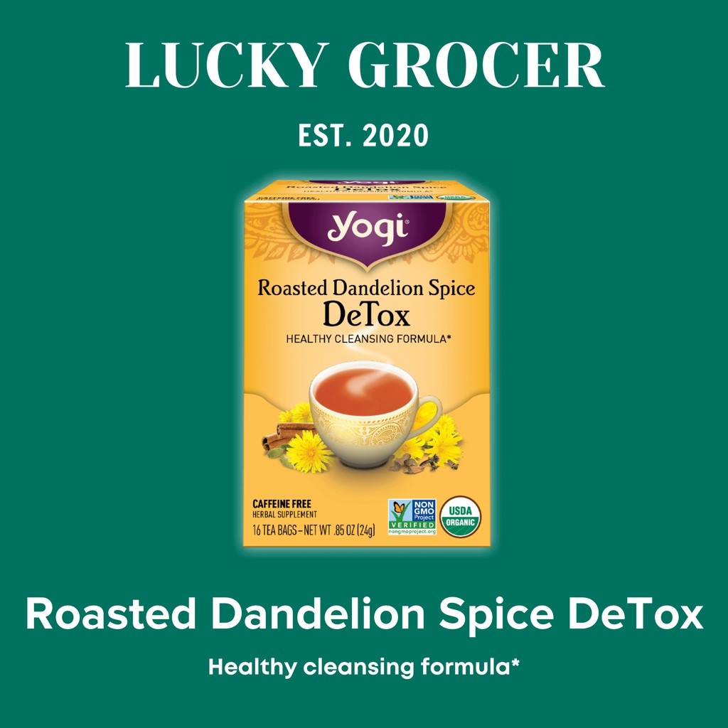 

Yogi Tea Roasted Dandelion Spice DeTox Tea Teh DeTox Organik Herbal Sehat Bugar Caffeine Free