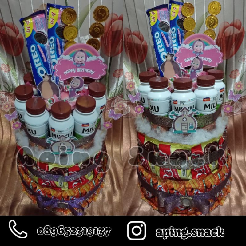 snack tart/snack tower dengan susu milk*