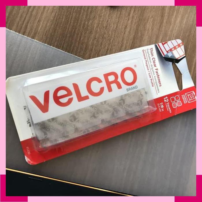 

Velcro Square Sticky Transparan 2.2cm 12pcs