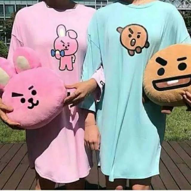 UNOFFICIAL BT21 PAJAMAS DRESS