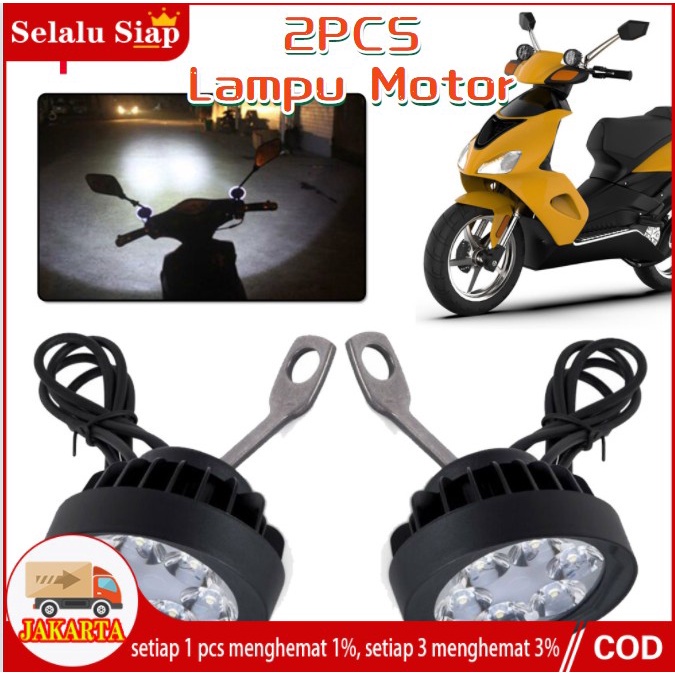 2pcs lampu tembak sorot spion motor led u3 cree 6 titik mata motor titik mata spotlight