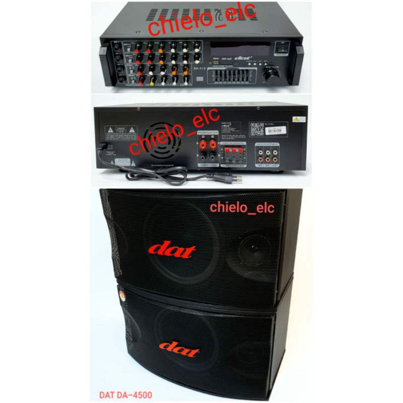 SPEAKER KARAOKE DAT DA 4500, AMPLI AMPLIFIER DAT DA313, PAKET KARAOKE DAT