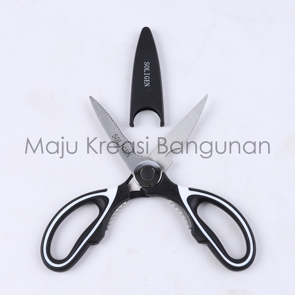 Gunting Soligen SLM15 Kain Daging Ayam Ikan Kertas Dapur Serbaguna Serba Guna 8 Inch Inci In 8In 8Inch 8Inci SLM 15