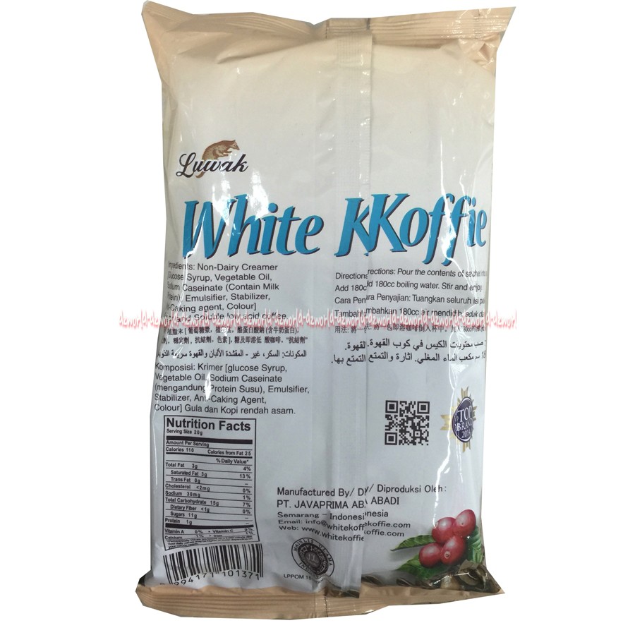 White Koffie Luwak 3in1 Kopi Luwak White Kopi 10sachet