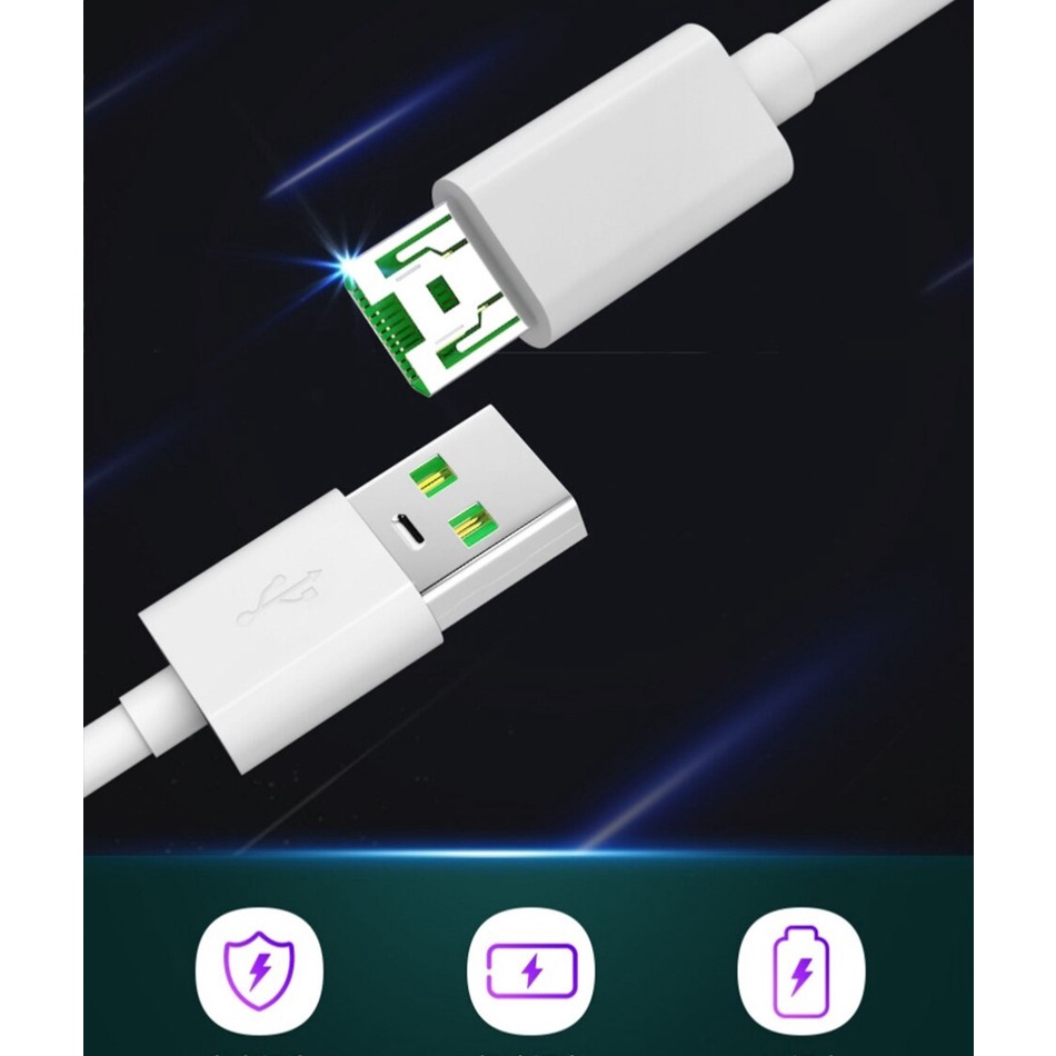 KABEL DATA OPPO VOOC MICRO USB FAST CHARGING 4A ORIGINAL